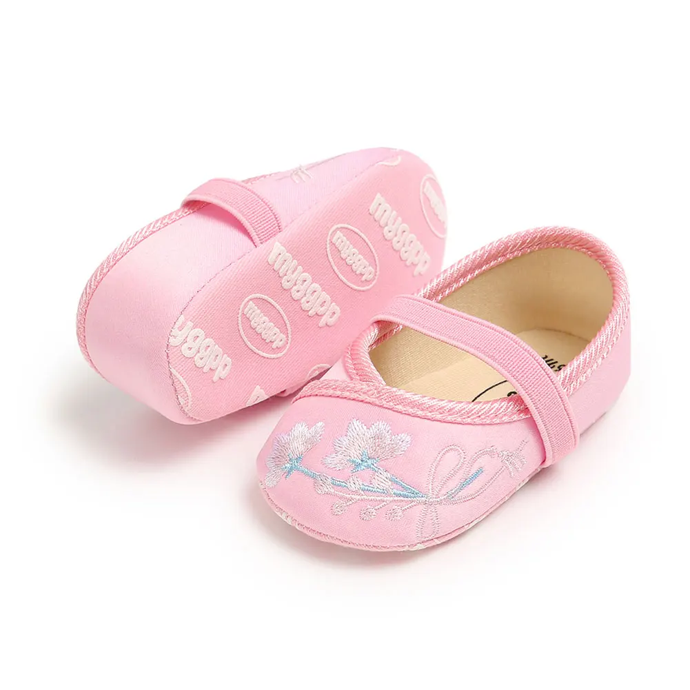 Emmababy; обувь для младенцев; обувь для девочек; обувь для новорожденных; обувь для малышей с вышивкой в китайском стиле; обувь для малышей; Мокасины с мягкой подошвой
