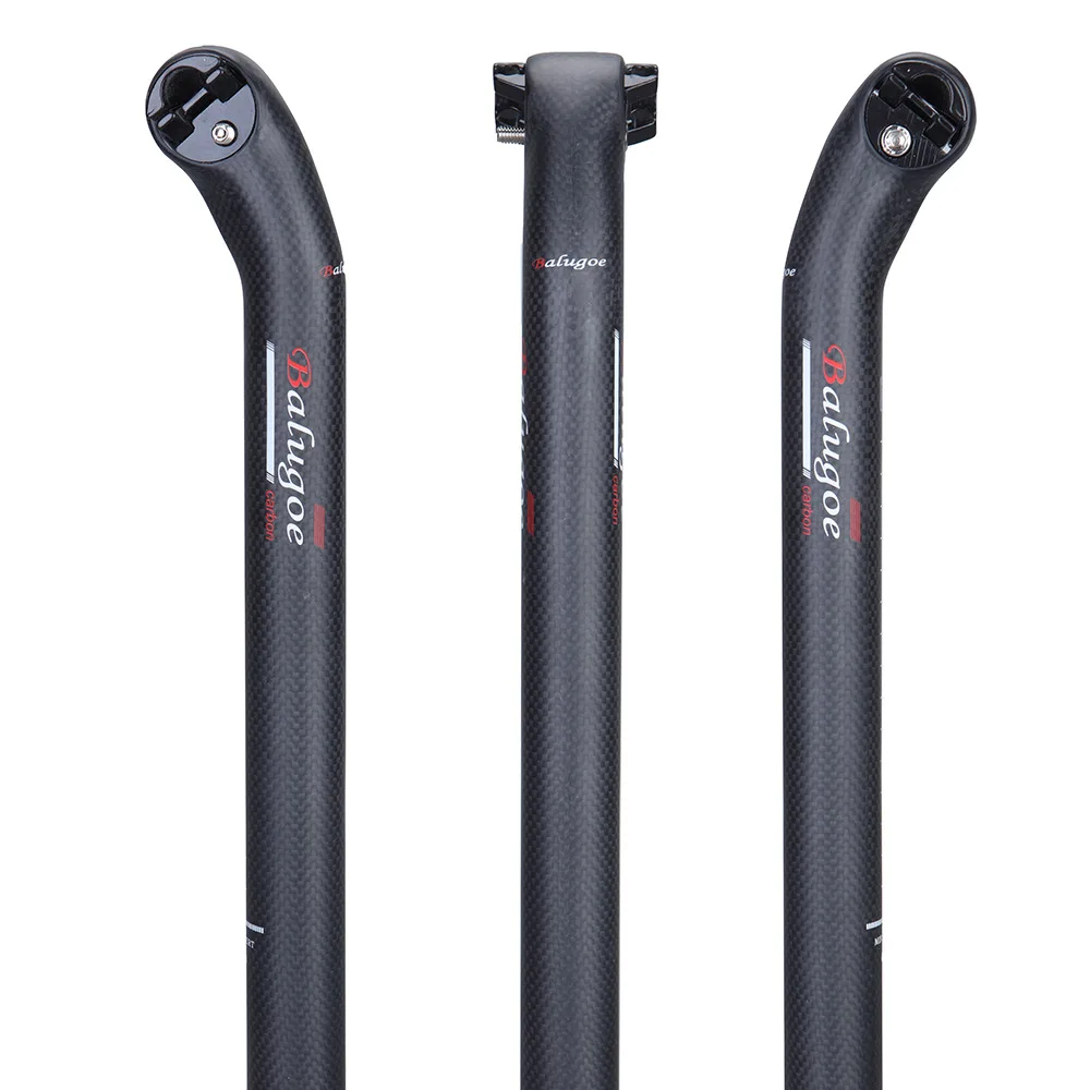 

BALUGOE MTB road bike full carbon fiber bicycle seat post seatpost bicycle seat rod 5 20 degree Bike seatpost 27.2/30.8/31.6mm