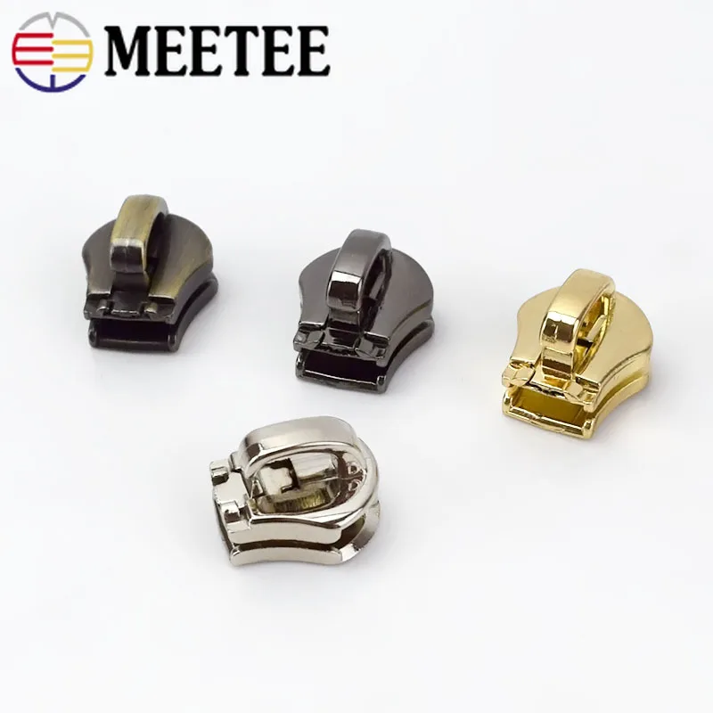 Meetee 10 шт. 3 #5 #8 #10 # металлическая головка на молнии вытяжной слайдер сумка с замком