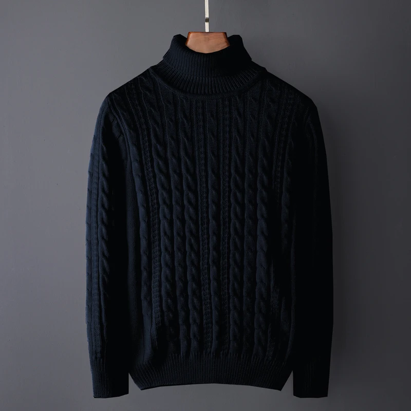 2019Fashion mens Wool Button Sweaters Men's Thick white&gray turleneck pullover korean full sleeves slim solid mens sweaters 2019Fashion mens Wool Button Sweaters Men's Thick white&gray turleneck pullover korean full sleeves slim solid mens sweaters