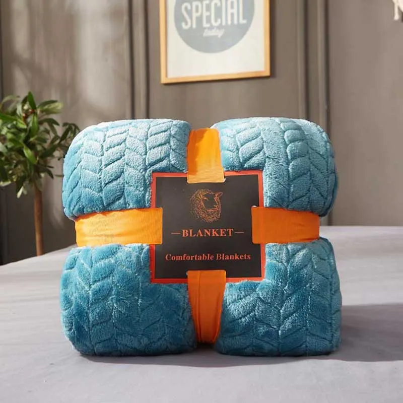peacock blue waffle Простой Однотонная одежда в полоску кондиционер Одеяло для одноместный гамак для двух человек, для офиса, для сиесты фланель Одеяло s постельные покрывала постельное белье - Цвет: peacock blue waffle