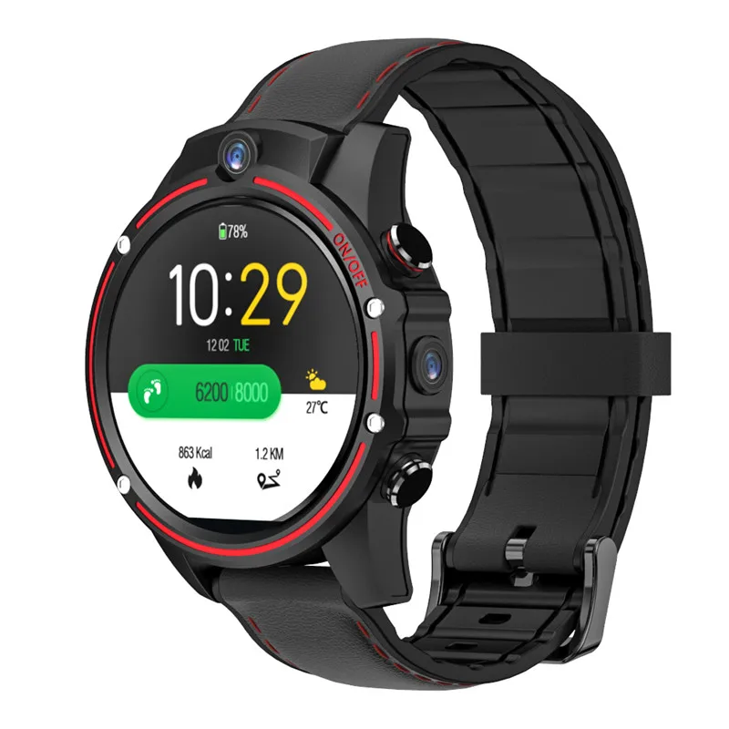 

8MP+5MP Dual Camera 4G Smart Watch Android 7.1 phone GPS WiFi SmartWatch men Heart Rate Pedometer Google APP Store sport wathes