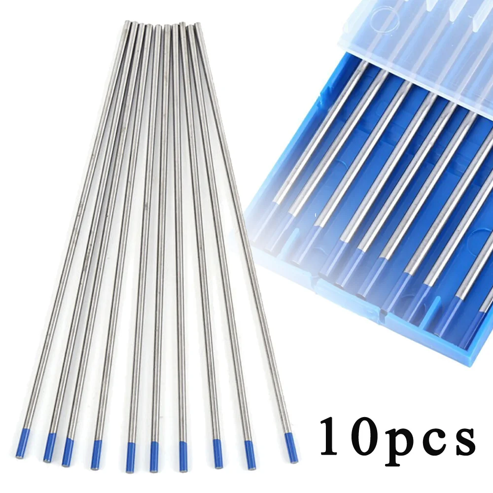

10pcs/Set Electrode 2% Lanthanated WL20 Blue TIG Welding Tungsten Electrode 2.4*150mm tool part accessories
