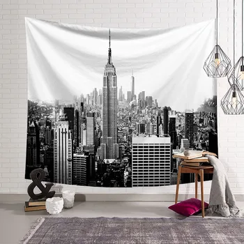 

Metropolis New York Empire State Building Art High Definition Decorative Tapestries Room Tapestry Wall Hanging Home Decor Gift