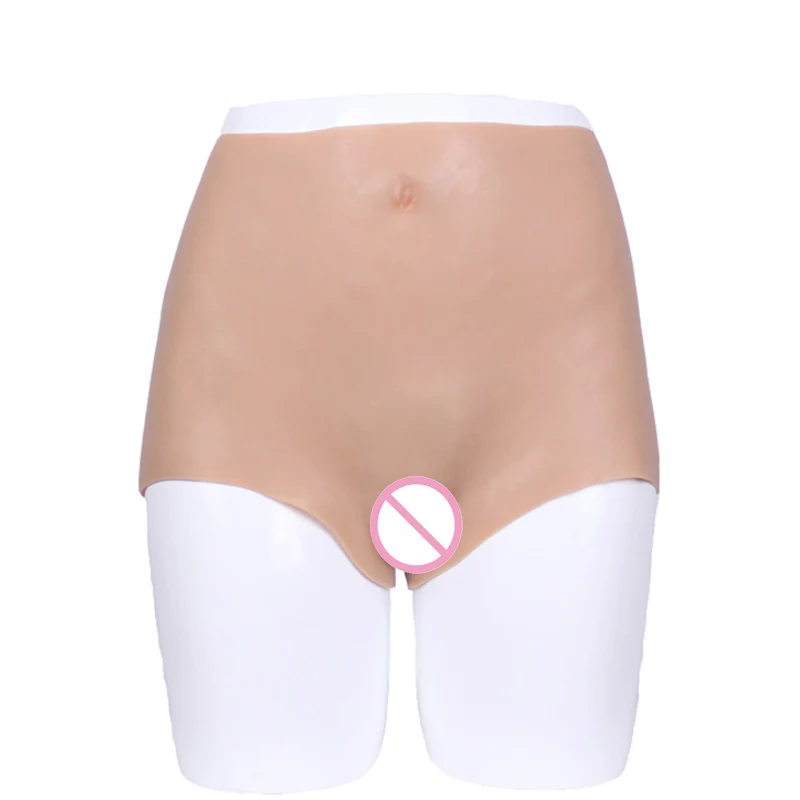 No Pubic hair Трансвестит боксер силиконовые трусики поддельные влагалищные трусики скрывающие Gaff трусы на бедрах усилитель для трансвеститов транссексуалов Ajusen - Цвет: No Pubic hair