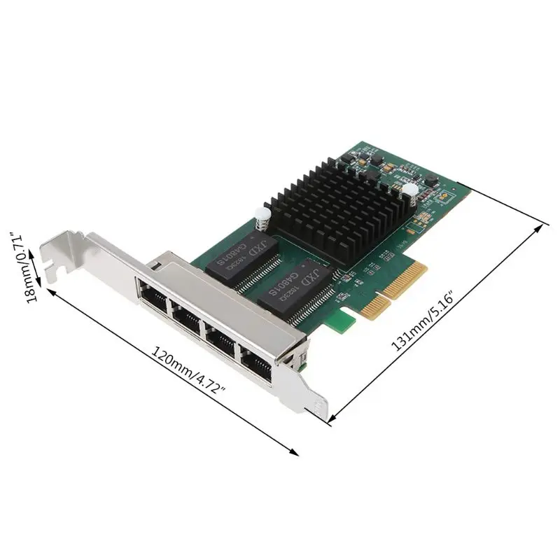 Прямая поставка Intel I350-T4-QY чип PCI-Express PCI-E четыре RJ45 гигабитные порты серверный адаптер NIC