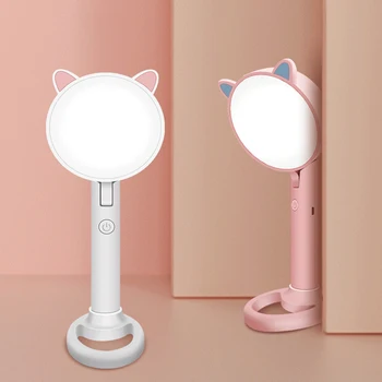 

LED Makeup Mirror With Light USB Rechargeable Table Lamp Student Learning Eye Protection Small Table Lamp Makeup Mirror