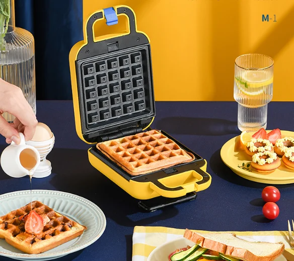 Multi-function constant temperature double side heating household light breakfast machine J03