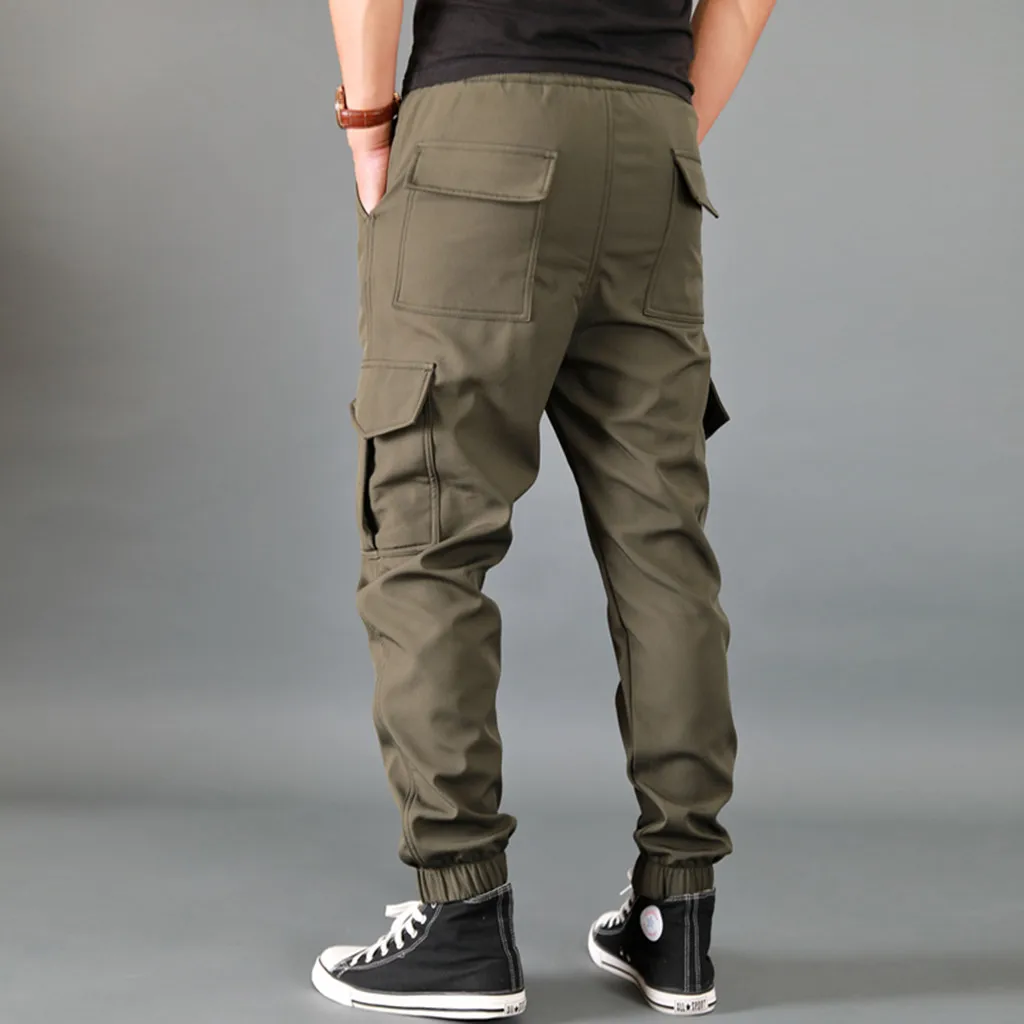 Pantalones hombre, Мужские штаны, однотонные леггинсы, утолщенные повседневные Комбинезоны, однотонные теплые удобные штаны, ropa hombre roupas