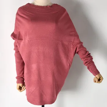 

Plus Size Sweaters Women's Sweater Bat Sleeve Loose Knitted Pullover Tops Women Clothing Female Sweaters TA1725