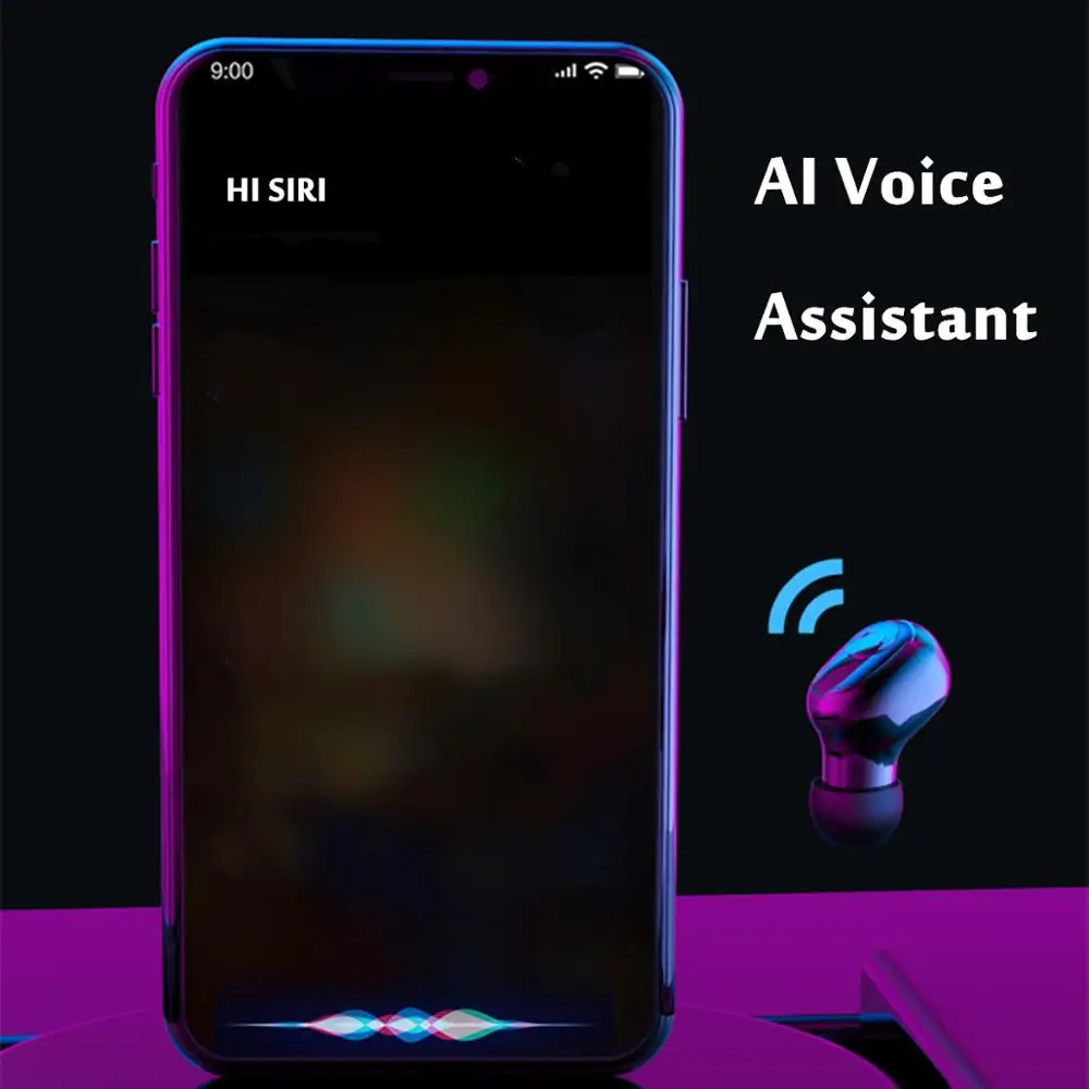 New G6s Bluetooth Headset 8D Stereo Wireless Headphone Mini Wireless earbuds with 3500 mAh Power Headset for iPhone X XR Samsung