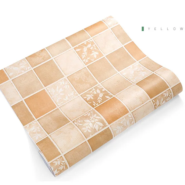 Bathroom Waterproof Mosaic Wall Stickers Kitchen Oil Proof Decoration Wallpaper Bath Toilets Self Adhesive Tiles Decorative Film 2645A