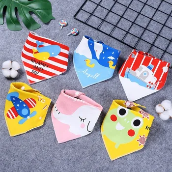 

Baby Bibs for Boy Girl Bandana Bib Burp Cloth Print Animal Cartoon Triangle Cotton Baby Scarf Meal Collar Burp Baby Accessories