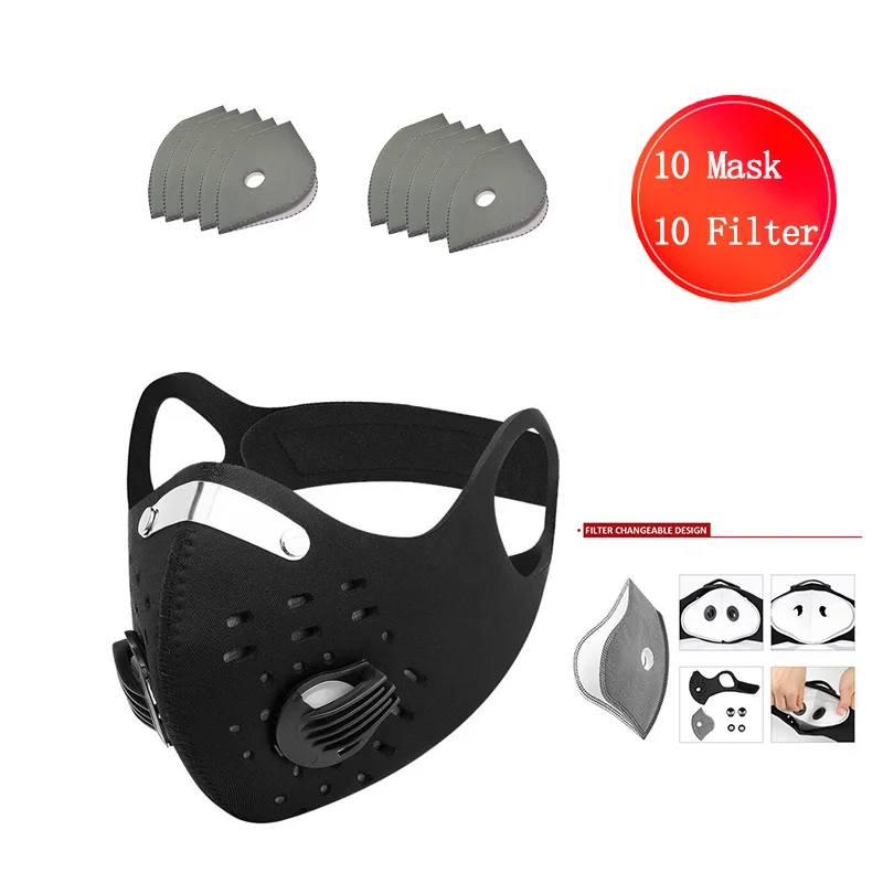 

Dustproof Air Filter Mask Breathable Double Valve PM2.5 Dust Mask Respirator Dust Mask Mouth Respirator Cycling Mask