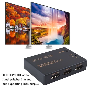 

Splitter HDR Switcher Ultra HD 3 In 1 Out Wide Range Computer With HDMI Cable Home Audio HDTV HDPC2.2 18Gbps 4K 60Hz Video