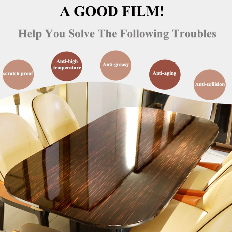 High Temperature And Odorless Transparent PVC Protective Film Kitchen Countertop Furniture Surface Desk Scratch-resistant Film