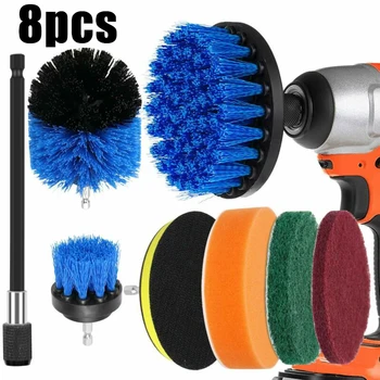 

8 X Power Scrubber Brush Drill Cleaning For Bathroom Tub Tile Car Interior DIY