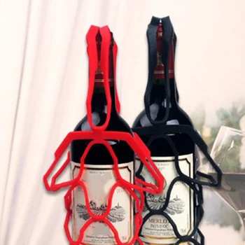 

Wine Bottle Net Bag Portable storage basket Household Multi-function Insulation Silicone Mat Colorful Gift Organizar