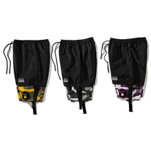 Европейские и американские уличные хип хоп шорты мужские повседневные свободные стримеры пять очков брюки tide бренд японские мужские комбинезоны