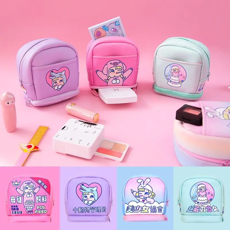 

Bentoy Cosmetic bags for Girls Rabbit Cartoon Rabbit Milkjoy Makeup Bag with Many Pockets Double Layer PU Toilet Bag girls gift