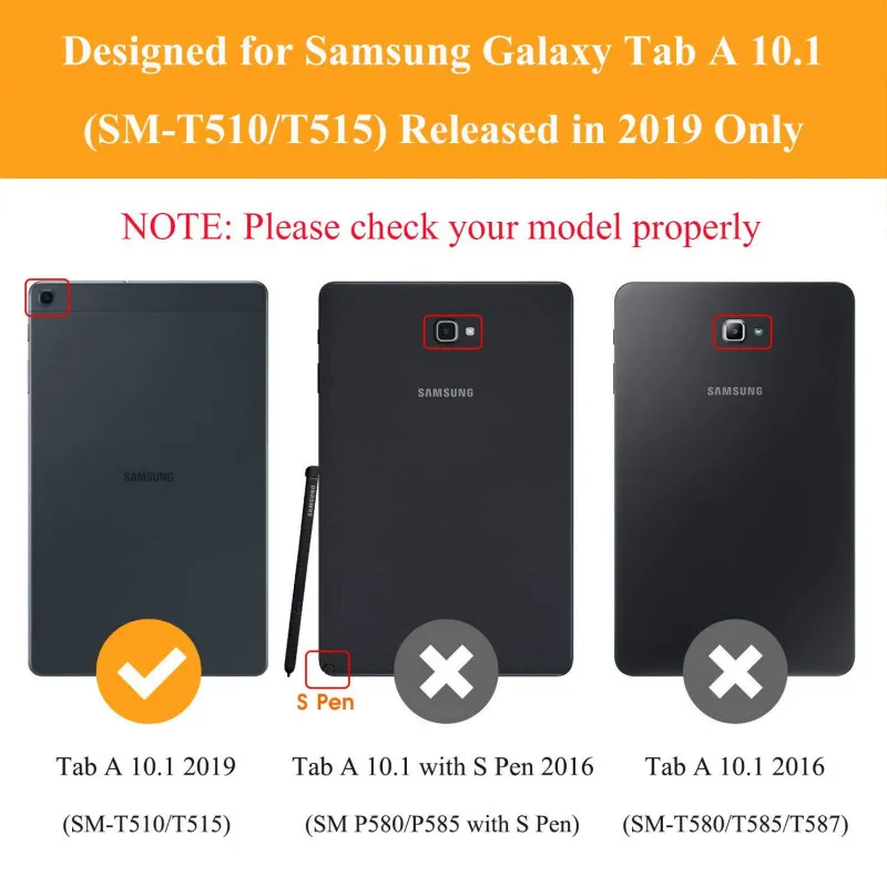 Sm T510 Samsung Galaxy Tab A 2019 S Pen 360 Degree Rotating PU