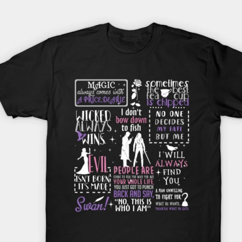 100% Cotton O Neck Custom Printed Tshirt Men T Shirt Once Upon A Time Quotes Ouat Women |