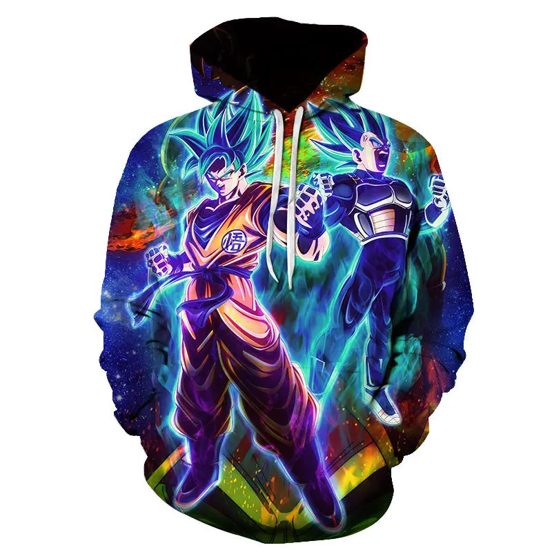 

3D Digital Printing Day Anime Dragon Ball Dragon Ball Series Men's and Women's Fashion Hooded Sweatshirt