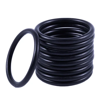 

10 Pcs 38mm x 3.5mm x 31mm Flexible Rubber O Ring Gasket Washer Black