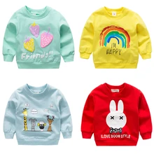 Свитшоты для маленьких девочек; коллекция года; сезон зима-весна-осень; детские толстовки с капюшоном; свитер с длинными рукавами; детские пуловеры; детская верхняя одежда