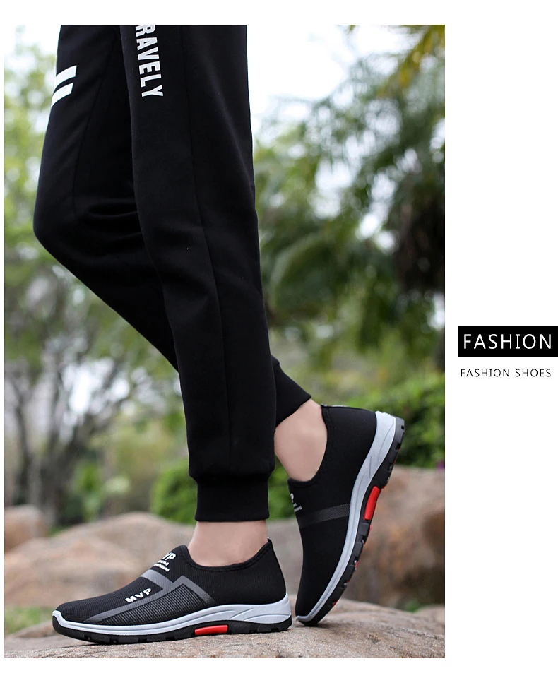 Lightweight Breathable Mesh Sneakers - Casual Slip-On Loafers for Men