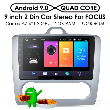 

2G+32G Android 9.0 DSP Car Radio Multimedia Video Player Navigation GPS For ford focus 2 3 Mk2/Mk3 hatchback 2 din DVD Exi AT MT