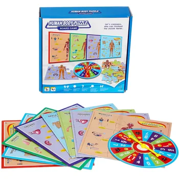 

Human Body Puzzle Board Game Family Parent-child Biology Teaching Human Body Structure have English Rules