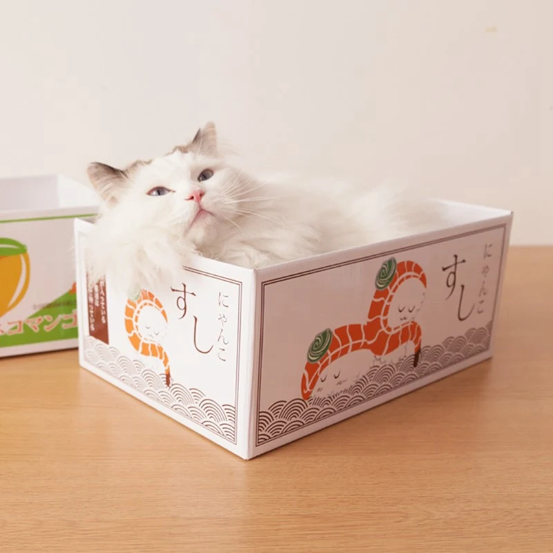 Furniture Carton Box Tools Indoor DIY Scratch Board Self Assembly Kitten Cat Scratching Board Box Corrugated Paper