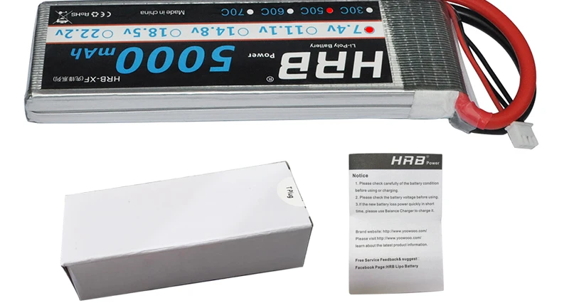 HRB 2S 7,4 V Lipo батарея 2200mah 2600mah 3000mah 3300mah 4000mah 5000mah 6000mah 8000mah 12000mah 16000mah T Deans RC части 60C