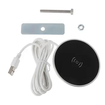 

1Set 1Set Universal Qi Wireless Charger Furniture Office Desktop Hidden Embedded Table Quick Charging Pad for iPhone Samsung
