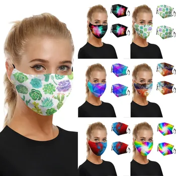 

Mouth Mask Face Shiled For Adult Men Women Breathable Dust-proof Washable Reusable Print Face Mask Cotton Mouth Mask Cover