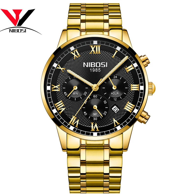 [Доставка из Бразилии] Relogio Masculino Dourado мужские часы 2018 Роскошные брендовые