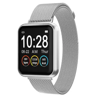 

[Free Gift]Bakeey P90 Smartwatch Blood Pressure Heart Rate Monitor Wristband 1.3inch Waterproof Full Touch Screen Smart Watch