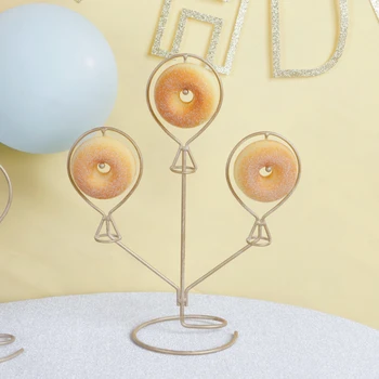 

European style iron art doughnut shelf dessert table decoration wedding doughnut display stand creative shooting props