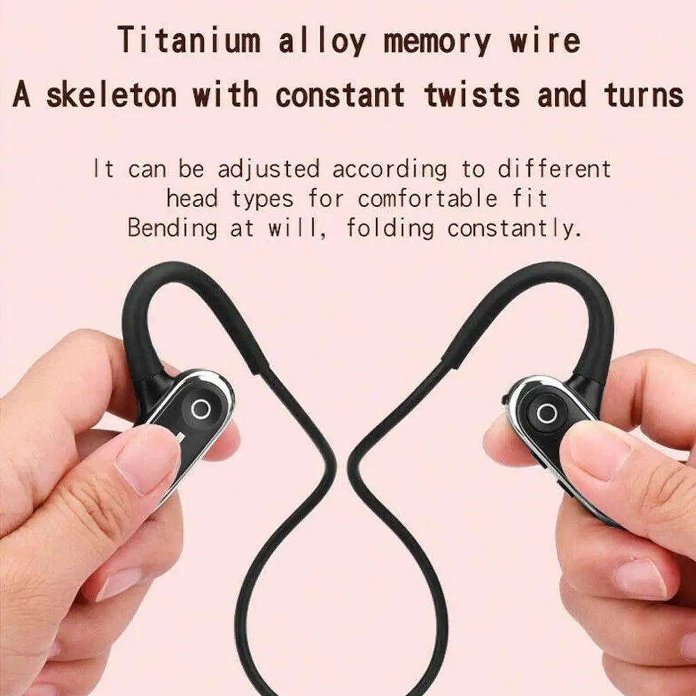 Bluetooth Headset Wireless Bone Conduction Earphones with Microphone Earphone Earbuds Handsfree for Android iPhone Smartphones
