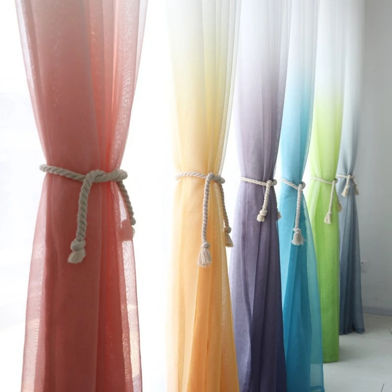 

3d Printed Sheer Curtains Tulle Drapes For Living Room Bedroom Kitchen curtain Window Treatment Voile Curtains Door Decorations