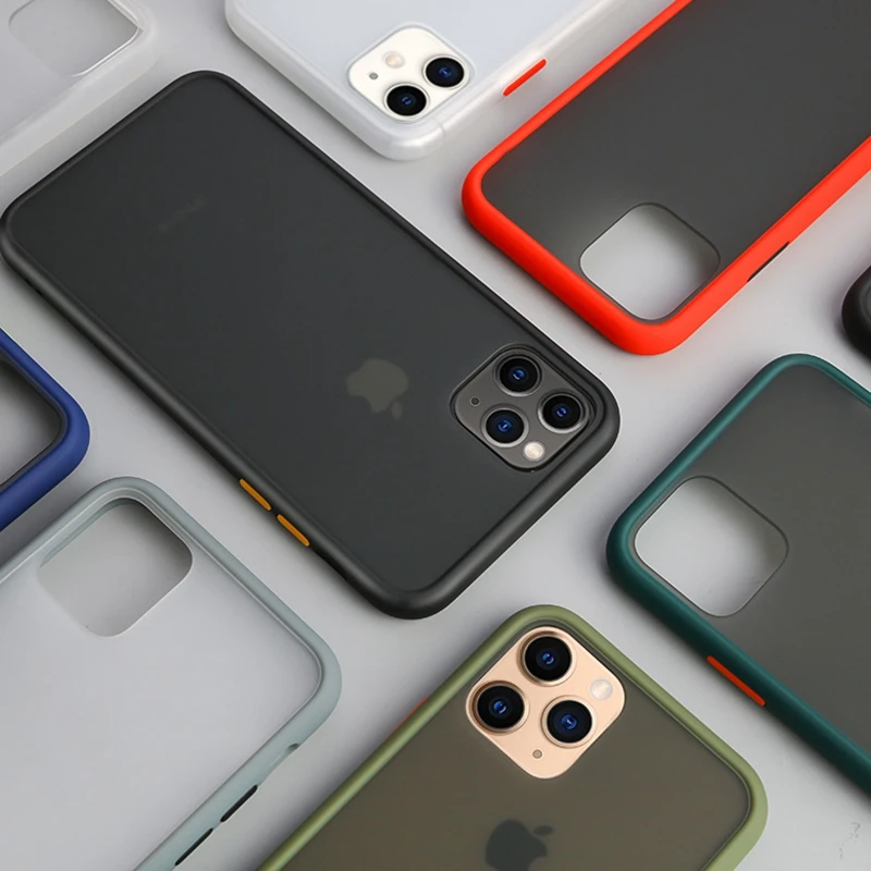 

KISSCASE Luxury Shockproof Case For iPhone 6 6S 7 8 Plus X XR XS Max 11Pro Max Matte Transparent Case For iPhone 11 Pro Funda