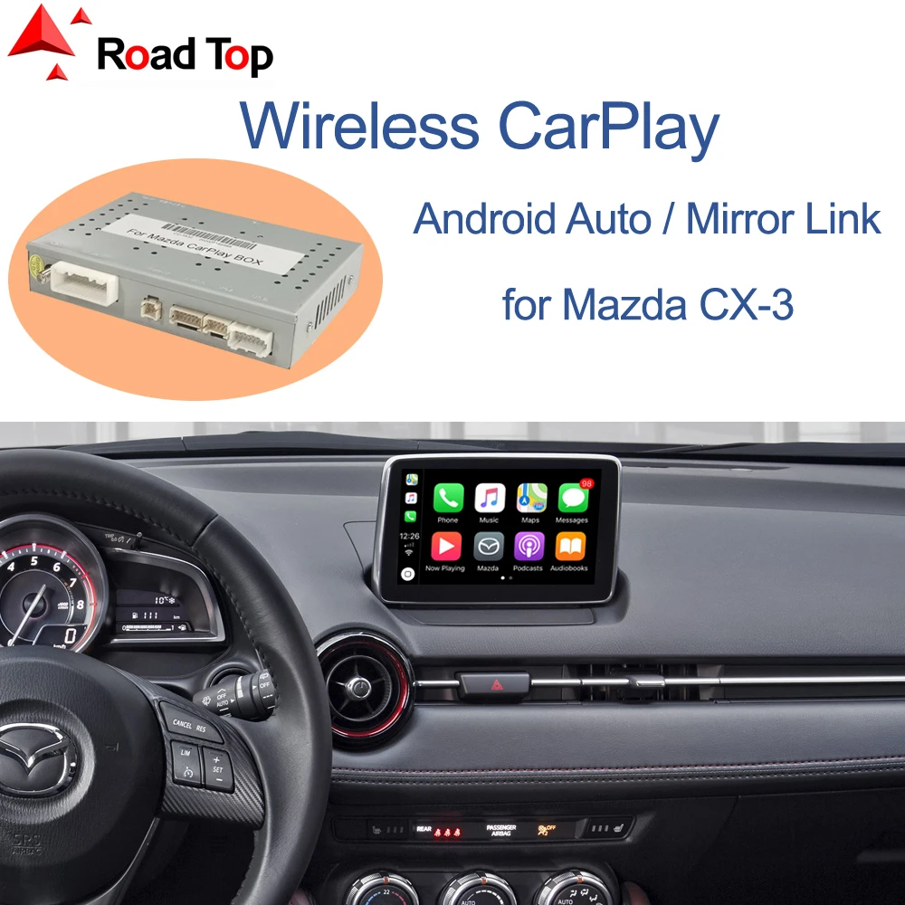Wireless Apple CarPlay for Mazda CX 3 CX3 2014 2020, with Android Auto