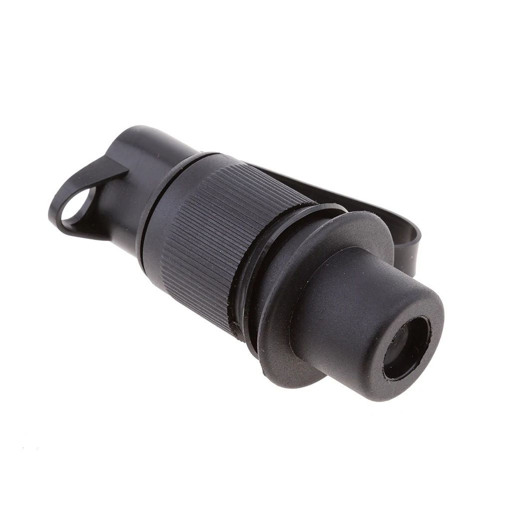 Caravan Truck Boat Tow Electrical Wire Connector 3 Pin Plug Socket Black