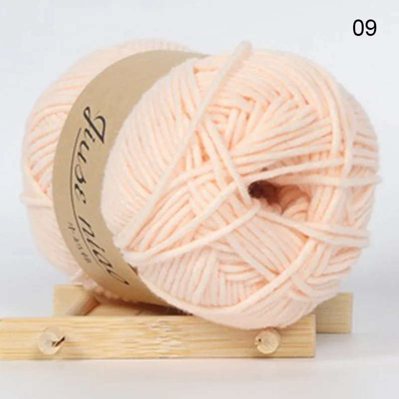 Серебристый 1 Pcs Solid Color Yarn Skeins 41 Colors Soft Wool Crochet 50g Knitting Yarn Craft AIA99 - Цвет: Серебристый