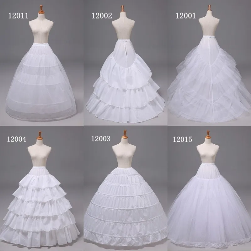

White Wedding Accessories Ball Gown Layers tulle Petticoat Crinoline Cancan Skirt Waist Adjustable