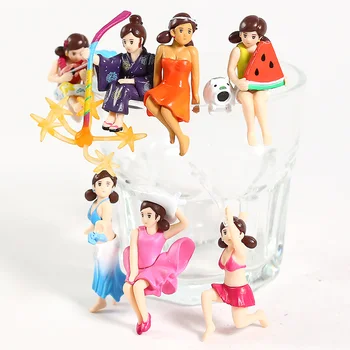 

Kitan Club Fuchico on The Cup Summer Series Mini PVC Figures Collectible PUTITTO Cup Edge Toys 7pcs/set