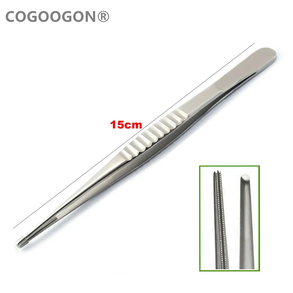 Dental DeBakey Tissue Tweezer Dissecting Forceps Tweezer straight 15 cm