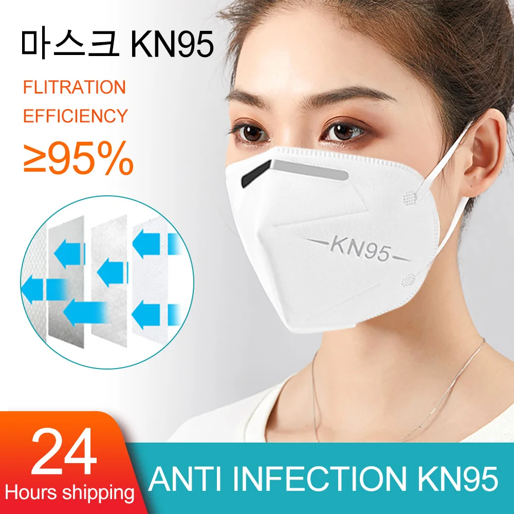 

10/20/50pcs N95 Mask CE Antivirus Flu Anti Infection KN95 Masks Particulate Respirator PM2.5 Same Protective as KF94 FFP2