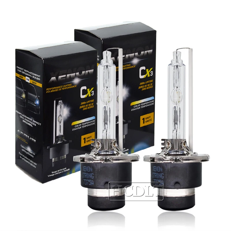 HCDLT 2PCS Car Headlight 55W Xenon D2S HID Replacement Bulbs 35W D4S 6000K 4300K 5000K 8000K Metal D2 D4 Xenon Headlamp Bulb (5)